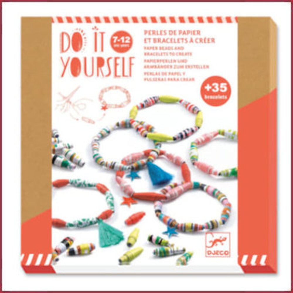 Djeco Knutseldoos Papieren kralen maken Pop