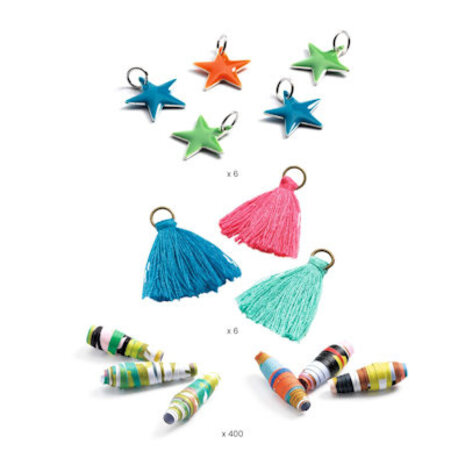 Djeco Knutseldoos Papieren kralen maken Pop