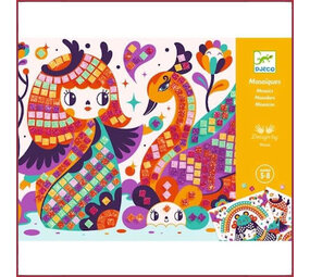 Djeco Mozaïek stickertjes op nummer - Kokeshi