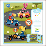Djeco Knutselset creatief met stickers - Auto's
