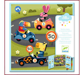 Djeco Knutselset creatief met stickers - Auto's