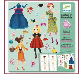 Djeco Knutselset stickers en papieren aankleedpoppen