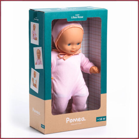 Djeco Pomea Babypopje Lilas Rose 32 cm
