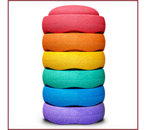 Stapelstein Stapelstein Regenboog Klassiek set 6