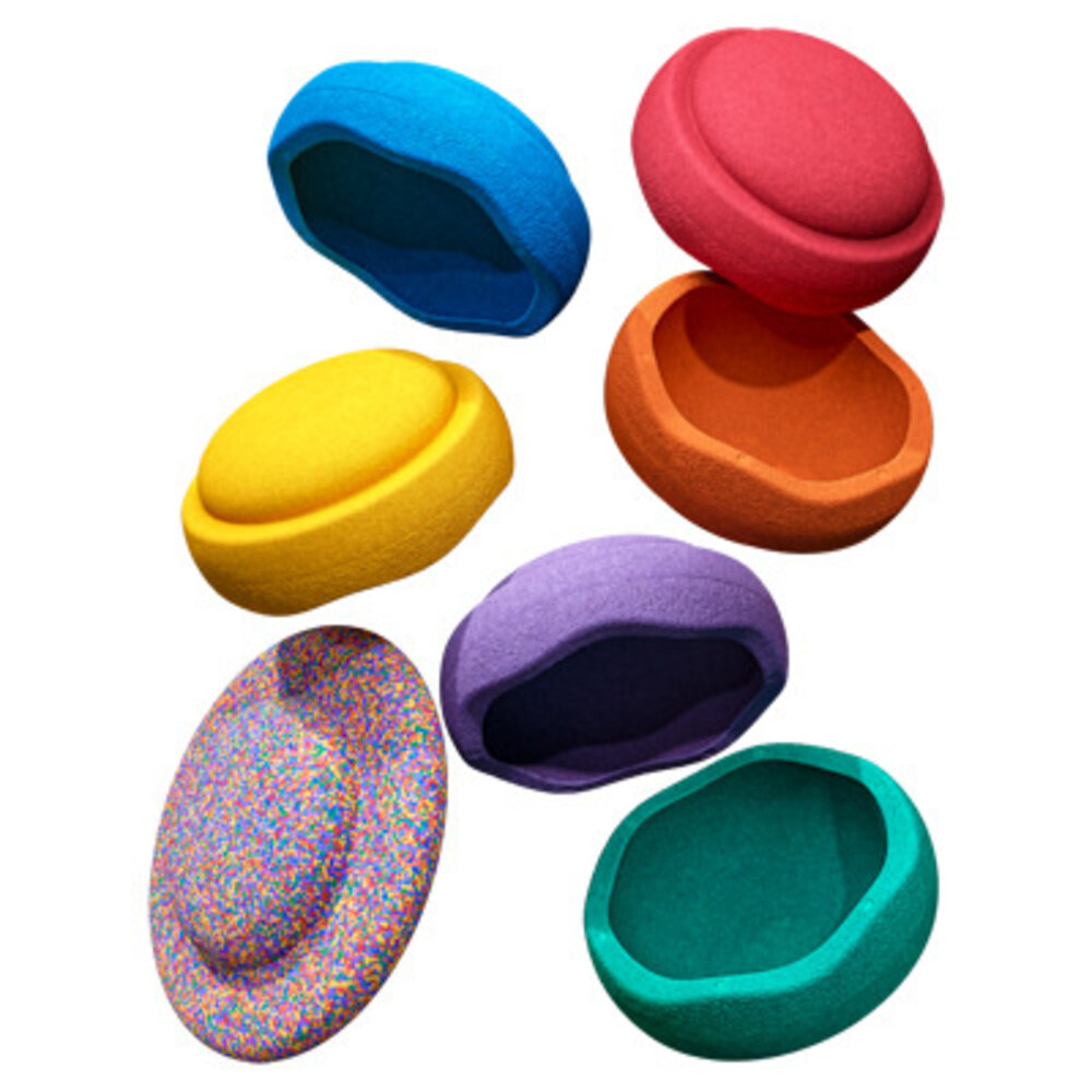 Stapelstein Stapelstein Classic Regenboog set 6 + 1 Board confetti Stapelstein Stapelstein Classic Regenboog set 6 + 1 Board confetti