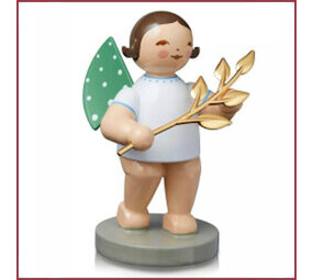 Wendt & Kühn Grünhainichen Engel met vergulde tak - Wendt & Kühn Grünhainichen Engel met vergulde tak -