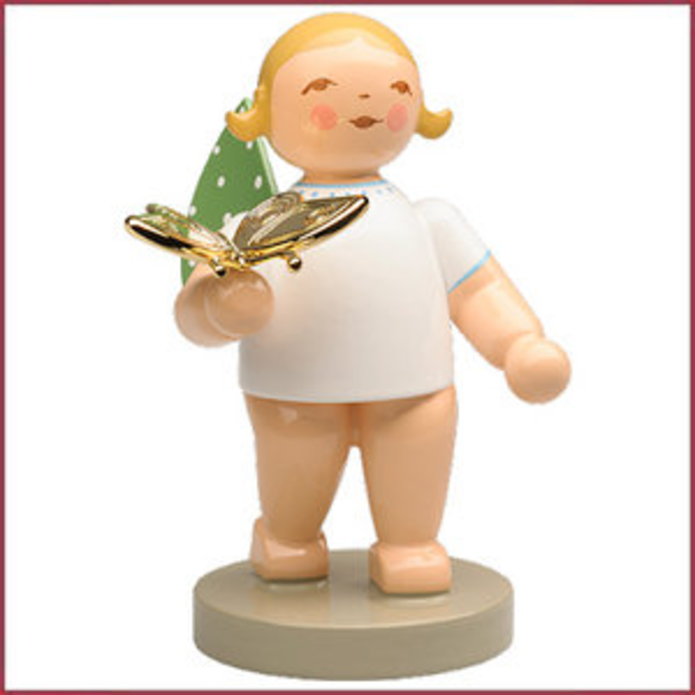 Wendt & Kühn Dromer, Engeltje met vergulde vlinder Wendt & Kühn Dromer, Engeltje met vergulde vlinder