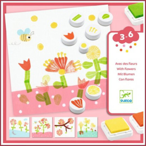 Djeco Knutselset Stempelen met Bloemen Djeco Knutselset Stempelen met Bloemen