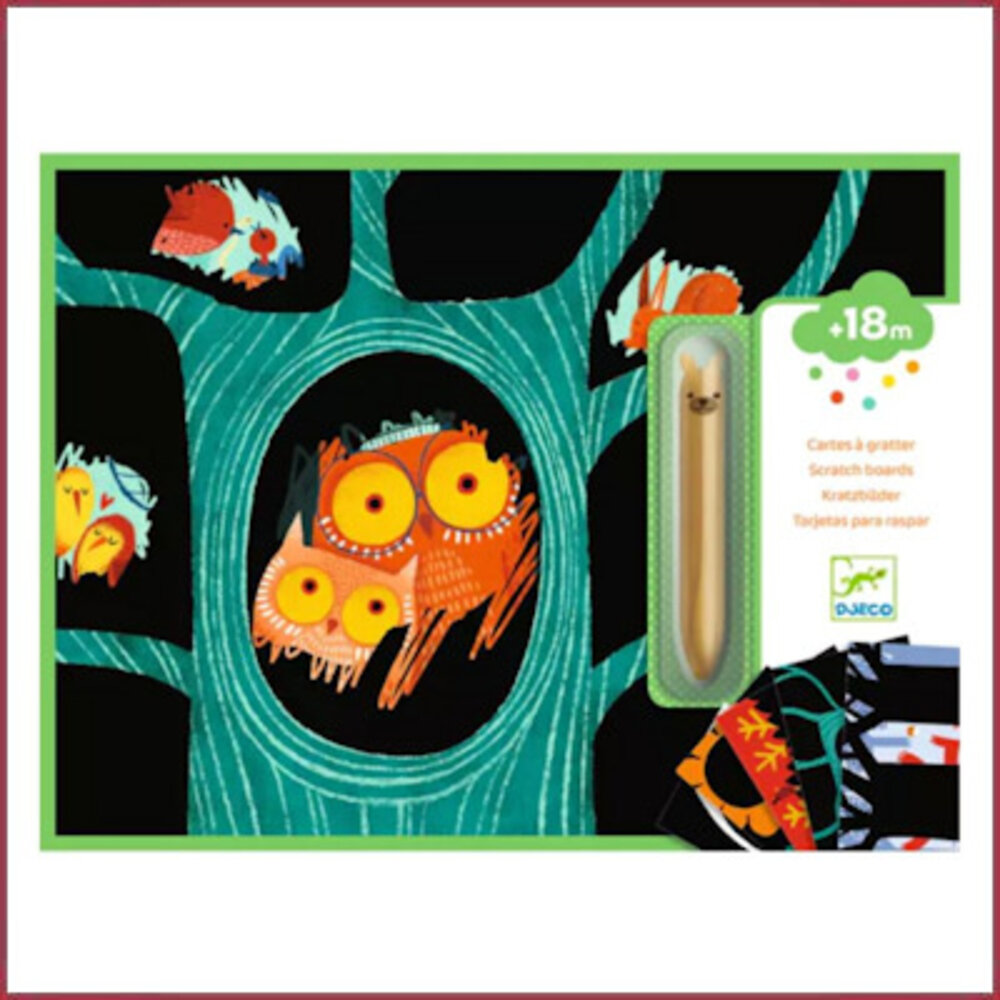 Djeco Scratchkaarten voor de kleintjes - dieren Djeco Scratchkaarten voor de kleintjes - dieren