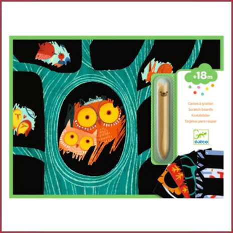 Djeco Scratchkaarten voor de kleintjes - dieren Djeco Scratchkaarten voor de kleintjes - dieren