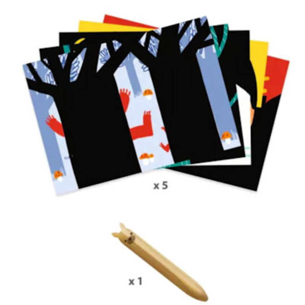 Djeco Scratchkaarten voor de kleintjes - dieren Djeco Scratchkaarten voor de kleintjes - dieren