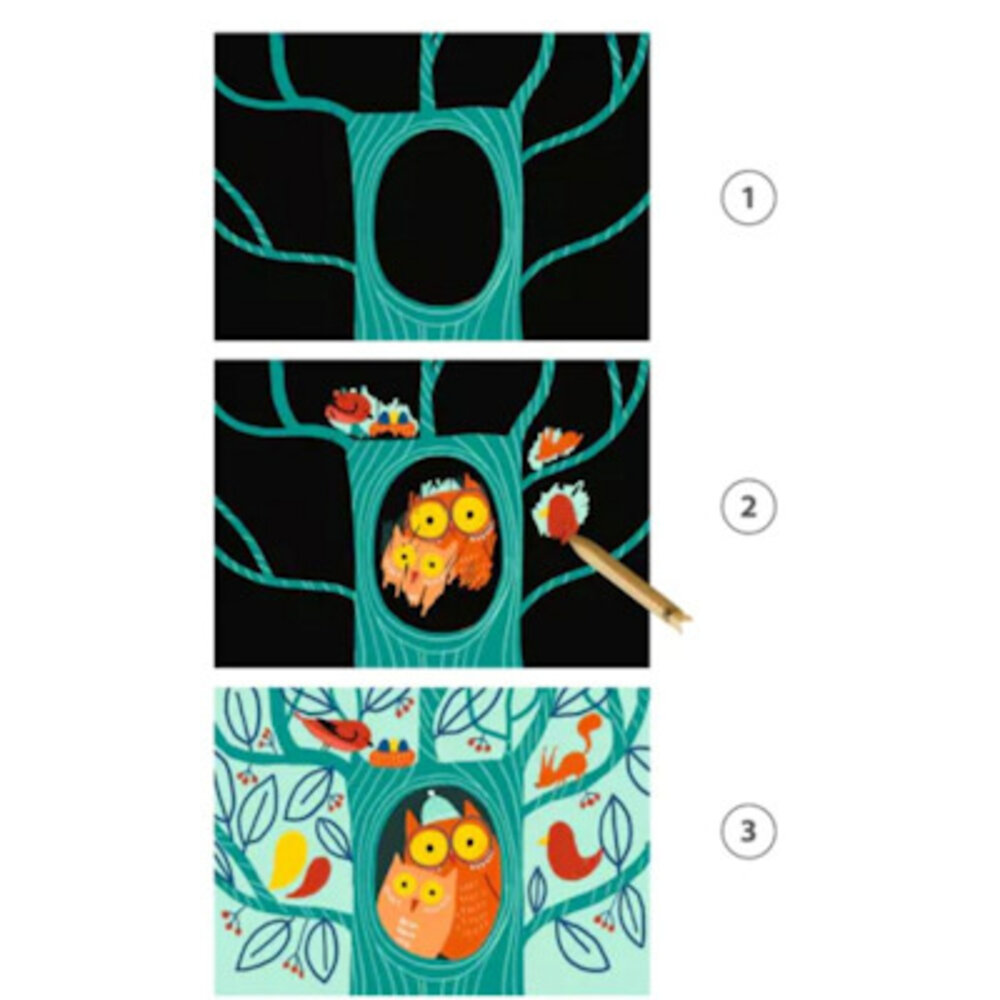 Djeco Scratchkaarten voor de kleintjes - dieren Djeco Scratchkaarten voor de kleintjes - dieren