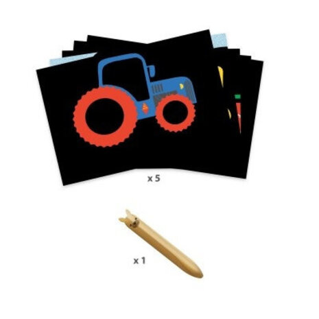 Djeco Scratchkaarten voor de kleintjes - auto's