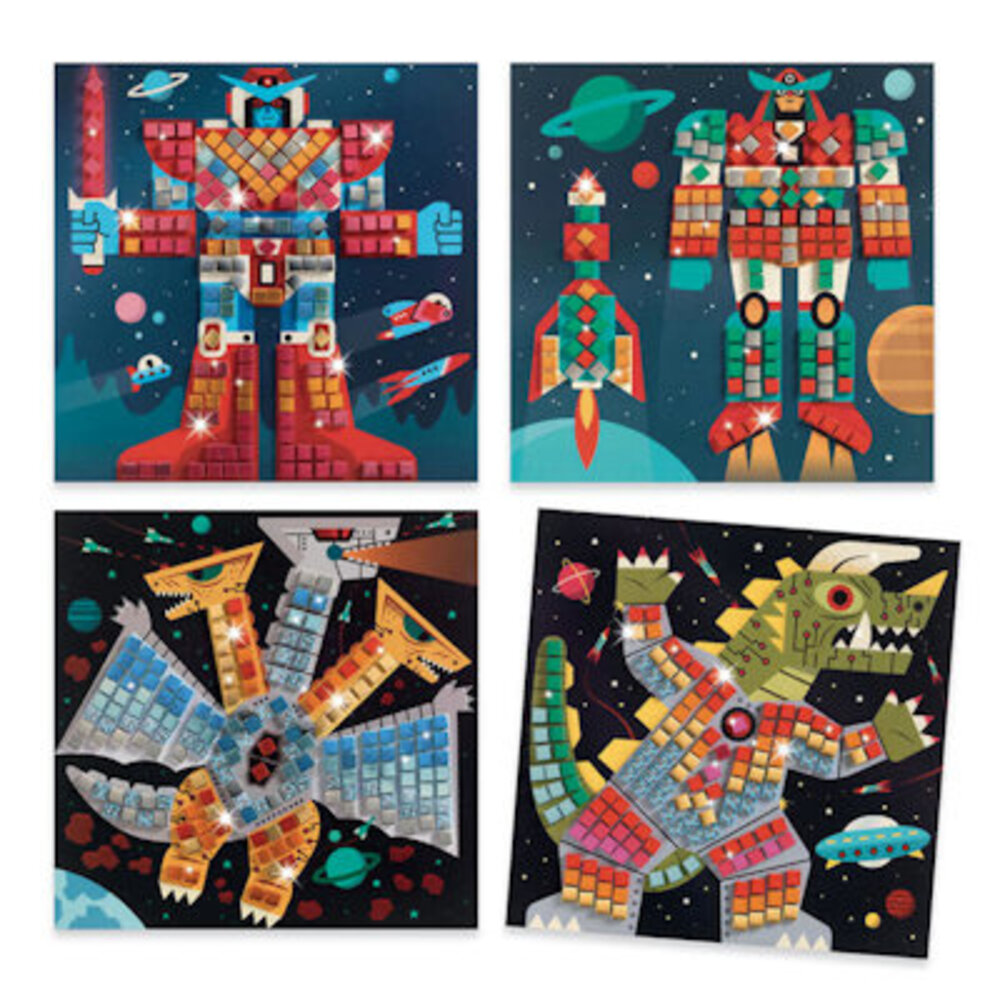 Djeco Mozaïek knutselset - Ruimte gevecht Djeco Mozaïek knutselset - Ruimte gevecht