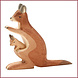Ostheimer Kangaroe moeder met kind Ostheimer Kangaroe moeder met kind