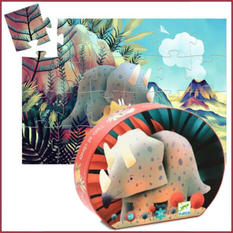 Djeco Silhouet puzzel  Teo de Dino