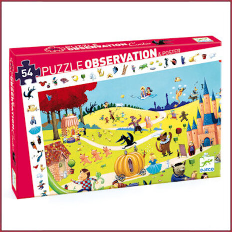 Djeco Observatie puzzel Verhalen 54 st Djeco Observatie puzzel Verhalen 54 st