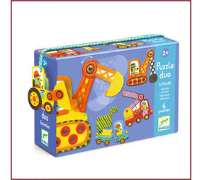 Djeco Duopuzzel Werkvoertuigen Djeco Duopuzzel Werkvoertuigen