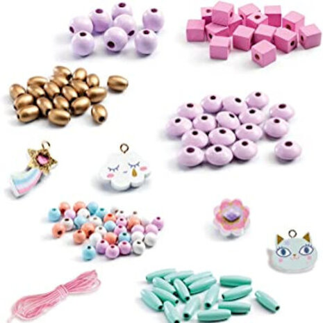 Djeco Houten Kralen Regenboog Djeco Houten Kralen Regenboog