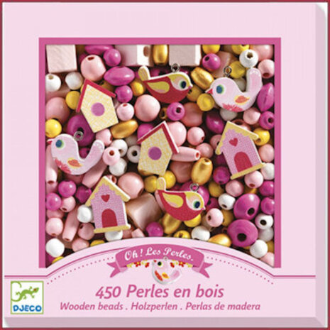 Djeco Houten Kralen Vogels