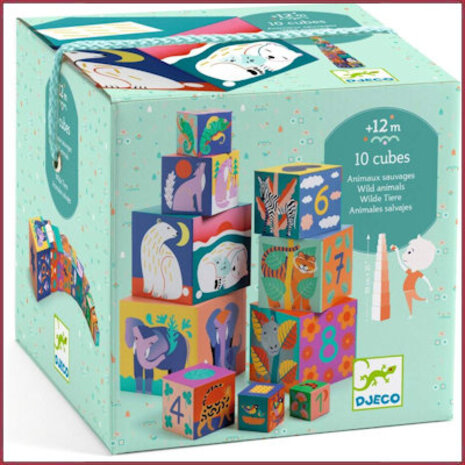 Djeco Stapelblokken Wilde Dieren