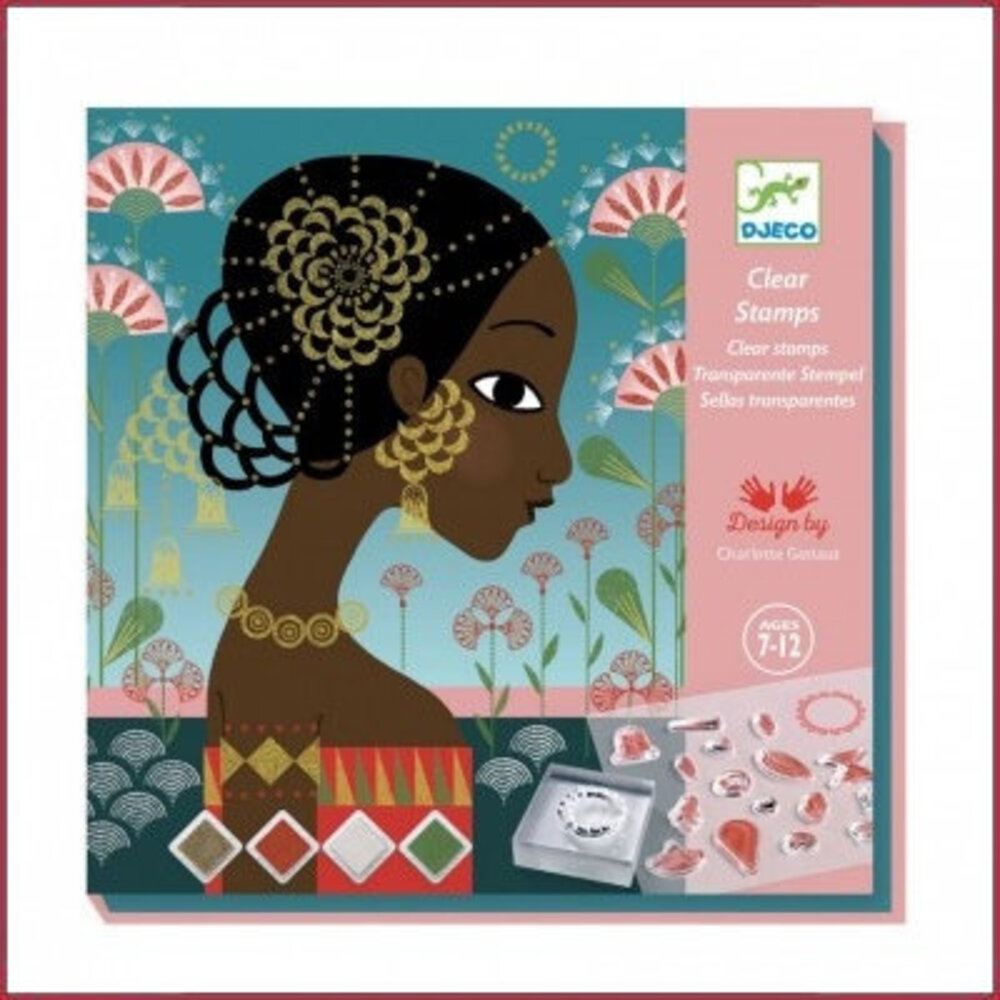 Djeco Knutselset - doorzichtige stempels, motieven en sieraden Djeco Knutselset - doorzichtige stempels, motieven en sieraden