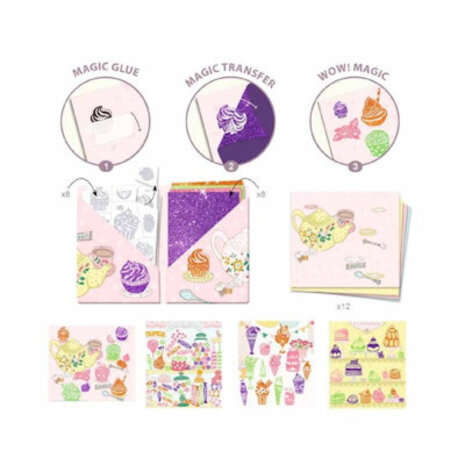 Djeco Artistic -  Glitterplaatjes Zoetigheid