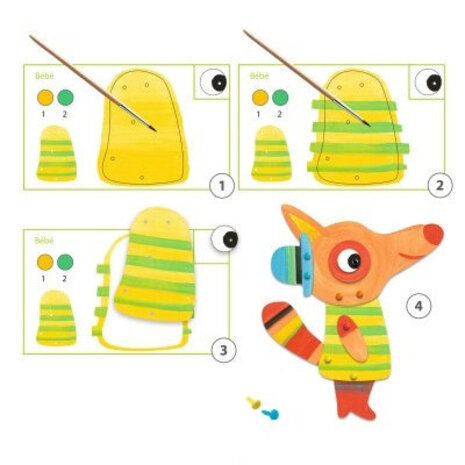 Djeco Knutseldoos - Verven - Vossen