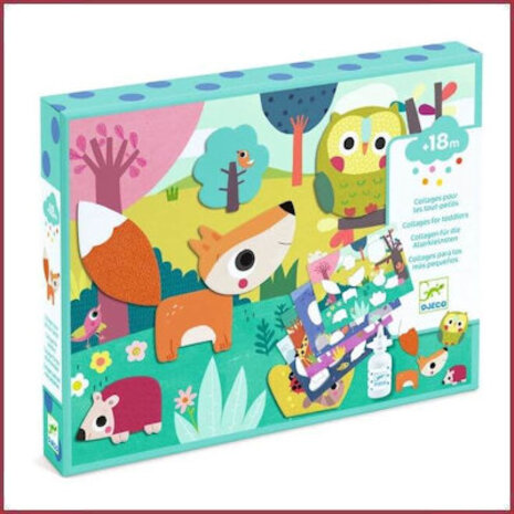 Djeco Knutseldoos - Collage maken voor de allerkleinsten - Dieren Djeco Knutseldoos - Collage maken voor de allerkleinsten - Dieren