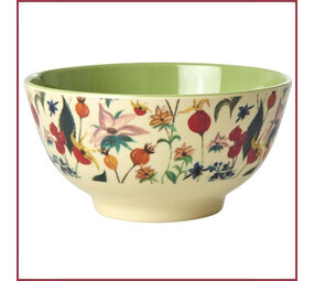 Rice Rice melamine bowl - Winter Rosebuds - medium