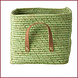 Rice Raffia vierkante mand - Zacht groen Rice Raffia vierkante mand - Zacht groen