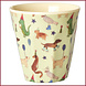 Rice Rice Melamine beker - Dieren - klein groen Rice Rice Melamine beker - Dieren - klein groen