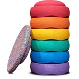 Stapelstein Stapelstein regenboog set 6 + 1 board