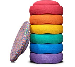 Stapelstein Stapelstein regenboog set 6 + 1 board