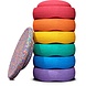 Stapelstein Stapelstein Regenboog Klassiek set 6 + 1 Board confetti