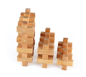 Bauspiel Plus blokken hout 12st Bauspiel Plus blokken hout 12st