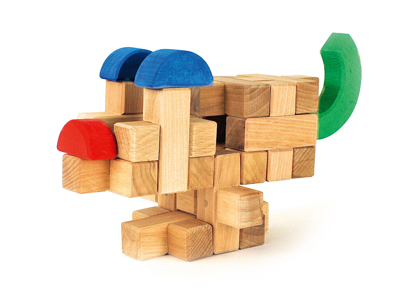 Bauspiel Plus blokken hout 12st Bauspiel Plus blokken hout 12st