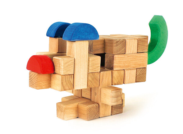 Bauspiel Plus blokken hout 12st Bauspiel Plus blokken hout 12st