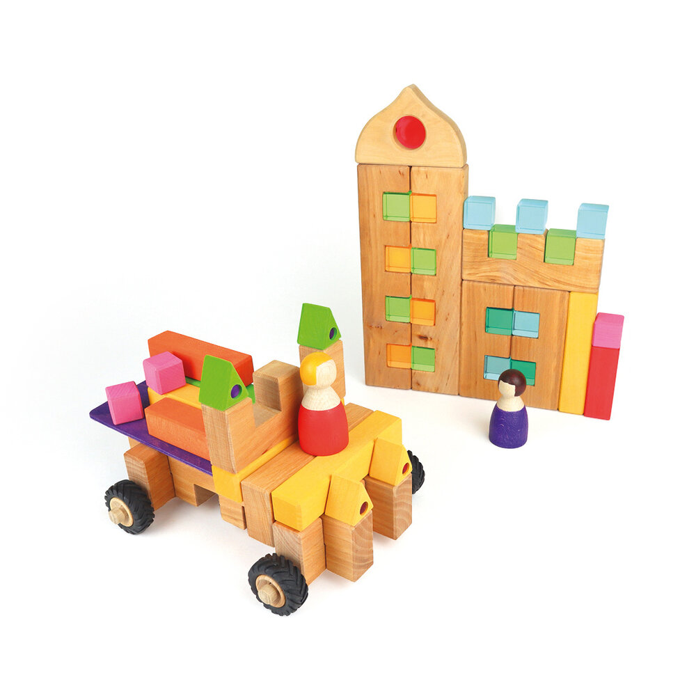 Bauspiel Wielen set groot 16st Bauspiel Wielen set groot 16st