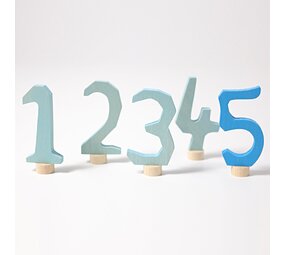 Grimm's Decoratieve cijfers 0-9 blauw Grimm's Decoratieve cijfers 0-9 blauw