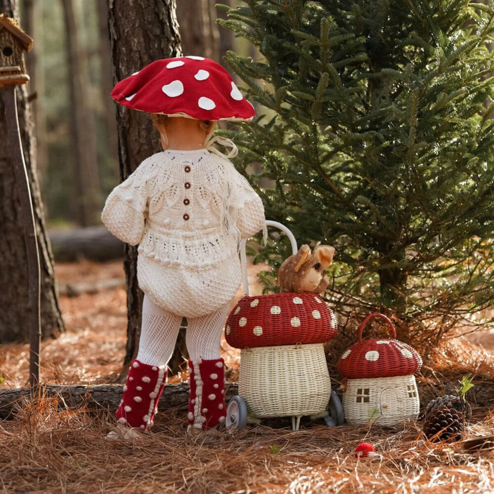 Olliella Rattan Mushroom Luggy Olliella Rattan Mushroom Luggy