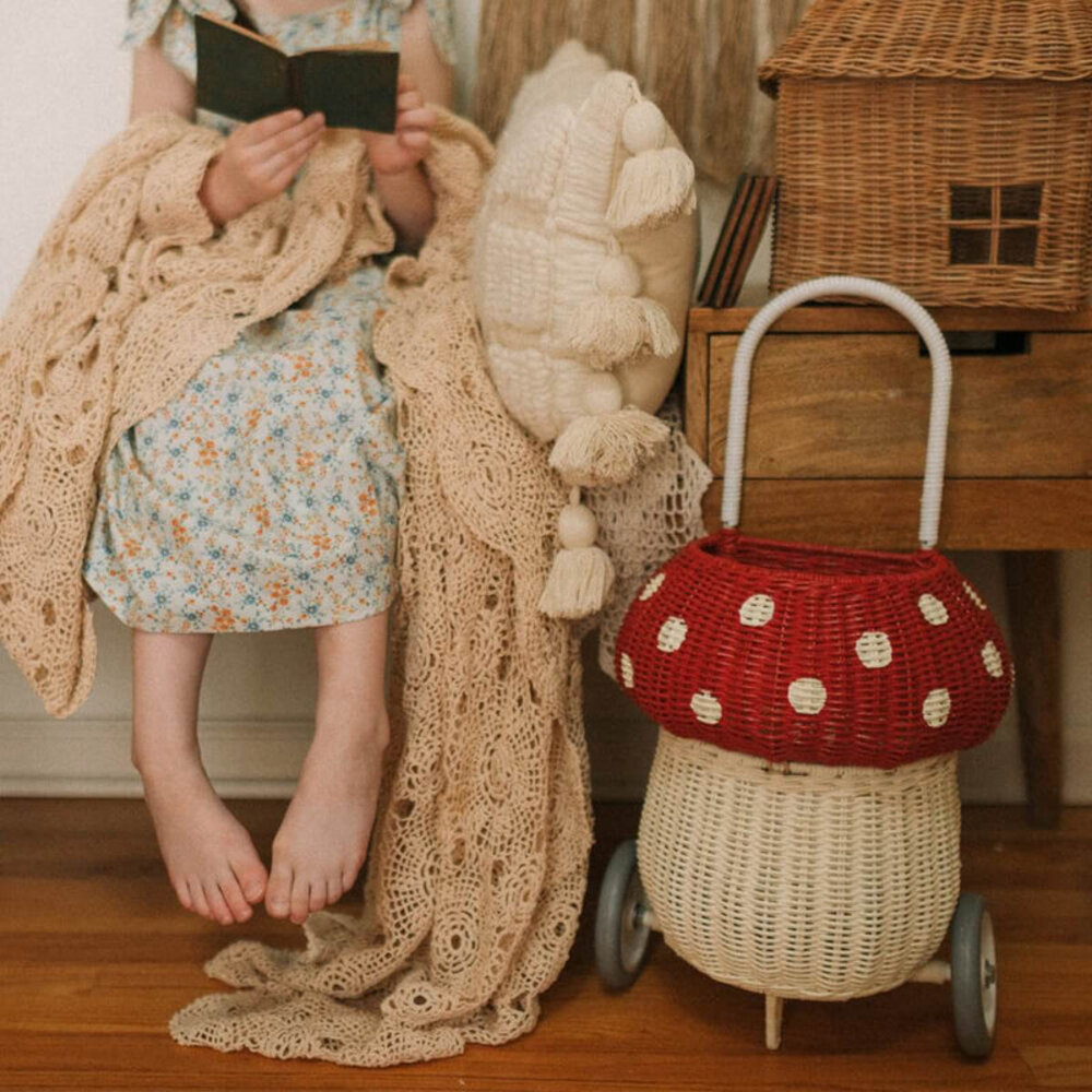 Olliella Rattan Mushroom Luggy Olliella Rattan Mushroom Luggy