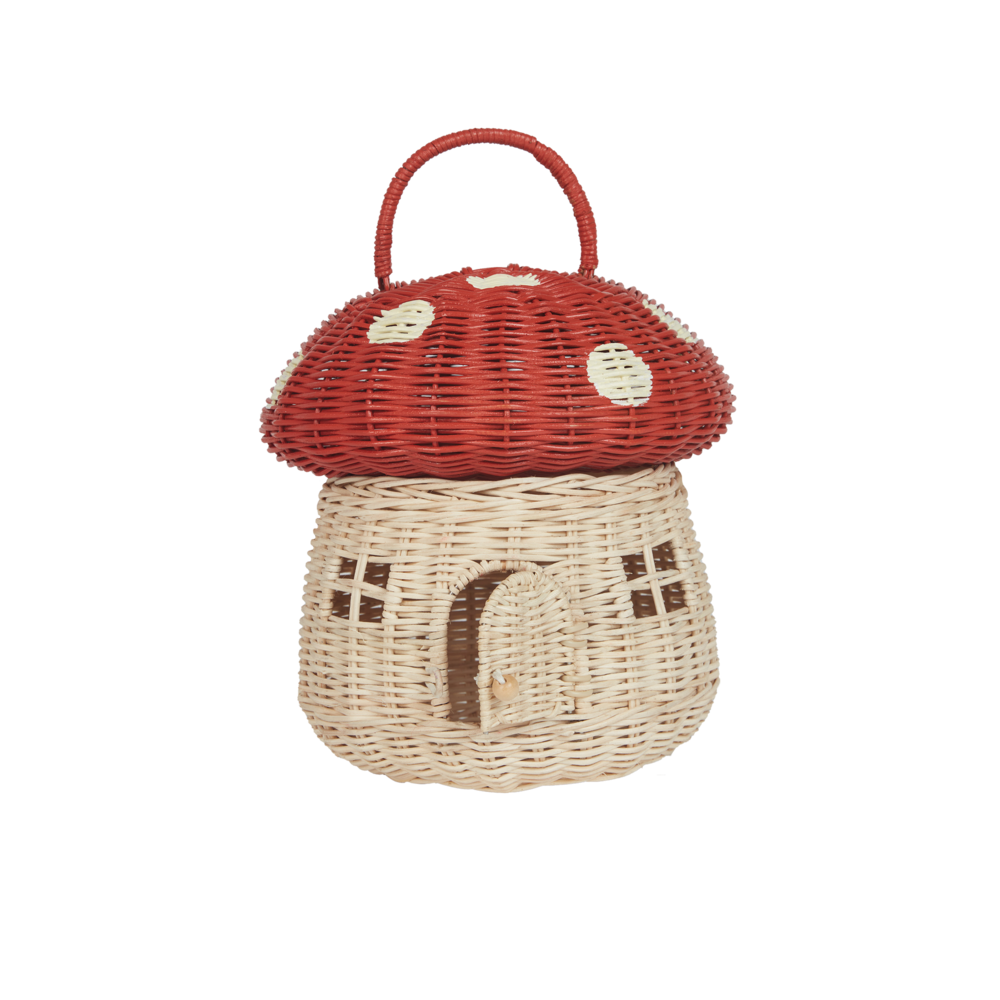 Olliella Rattan Mushroom Basket Olliella Rattan Mushroom Basket