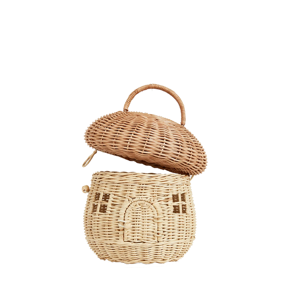 Olliella Rattan Mushroom Basket Olliella Rattan Mushroom Basket