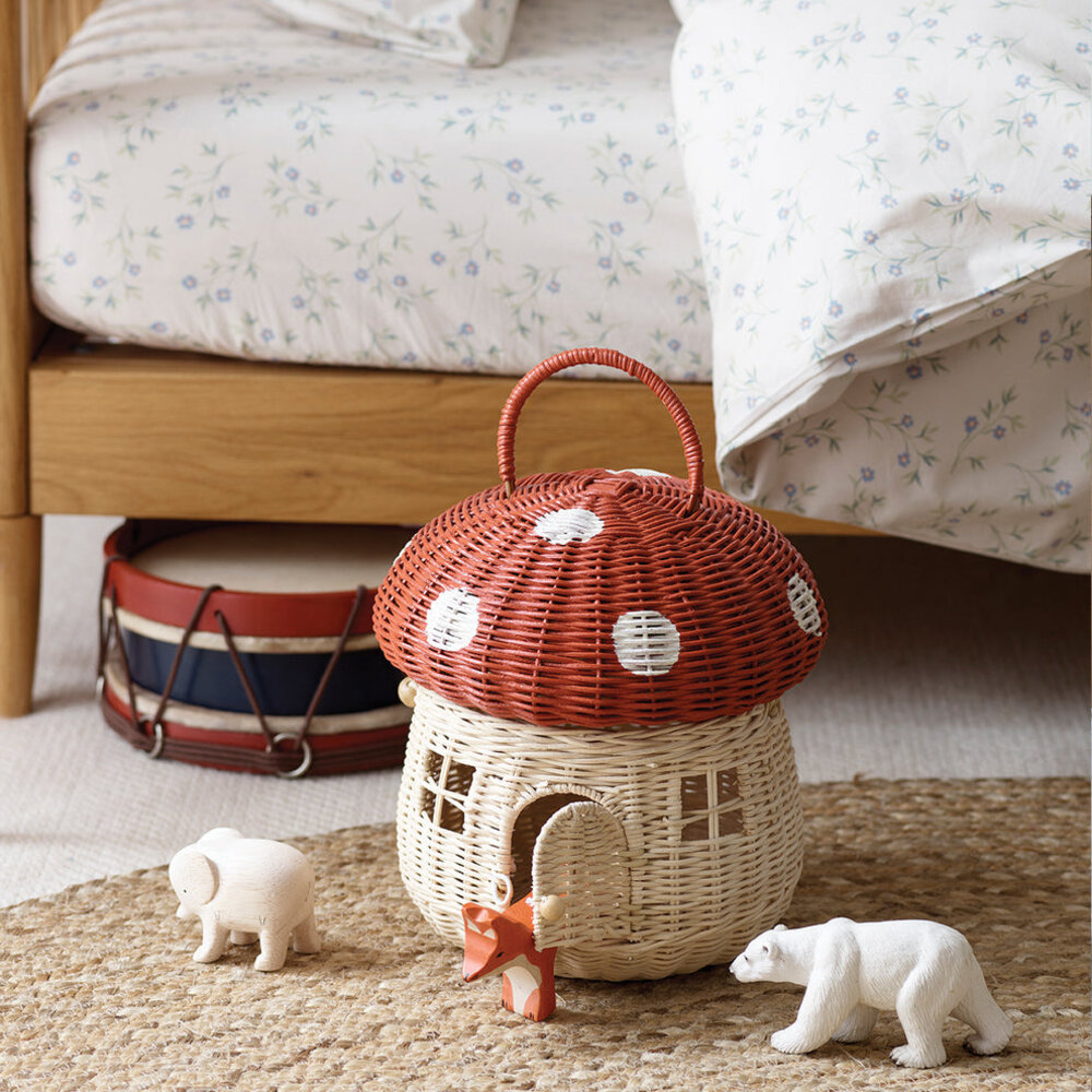 Olliella Rattan Mushroom Basket Olliella Rattan Mushroom Basket