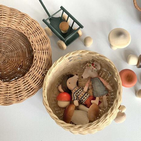 Olliella Rattan Mushroom Basket Olliella Rattan Mushroom Basket