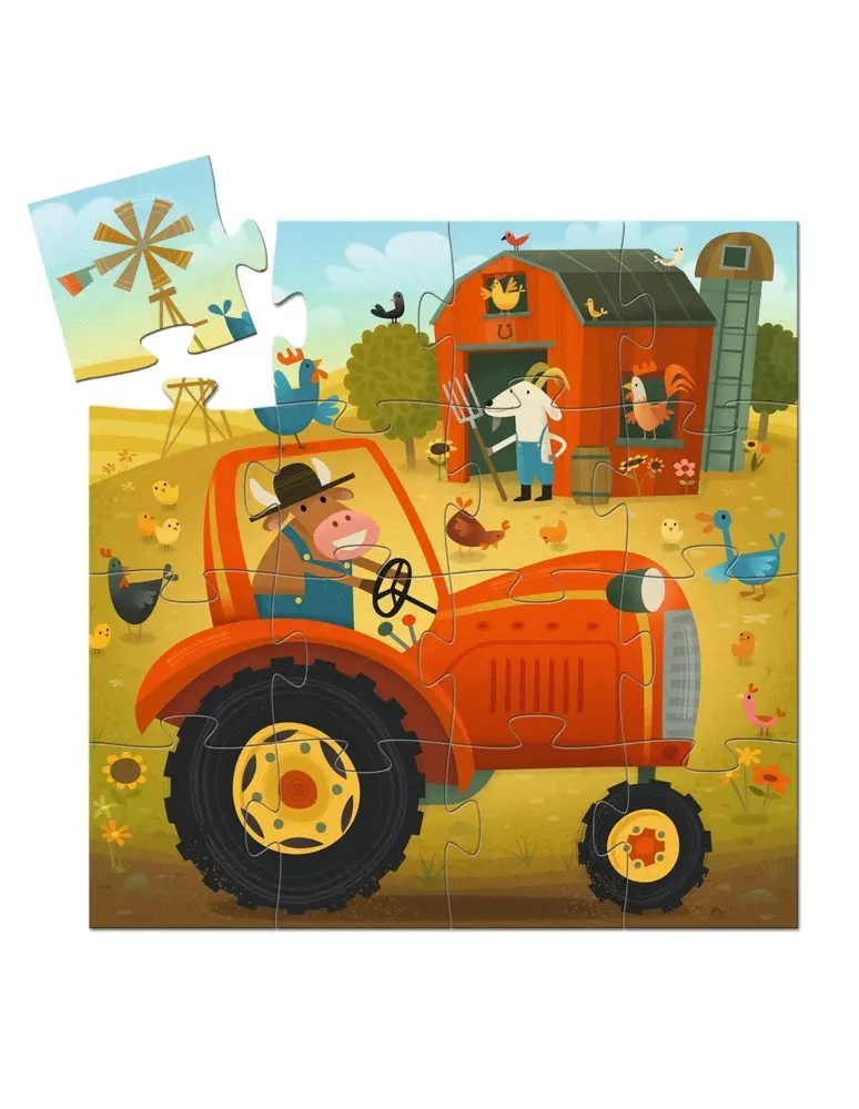 Djeco Silhouet puzzel de Tractor