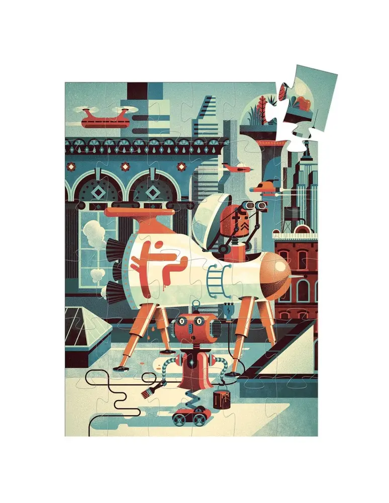 Djeco Silhouet puzzel Bob de robot