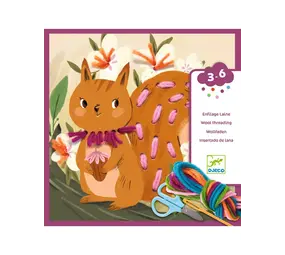 Djeco Stap voor stap rijgen met wol