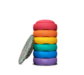 Stapelstein Kerst special Stapelstein Classic Regenboog set 6 (gratis balansbord)